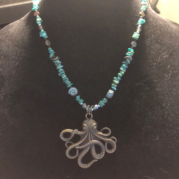 Jewelry - 🐙 2x HP Octopus/Kraken turquoise necklace handcraft